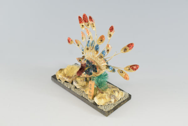 Japanese Seashell Peacock Figurine Ornament