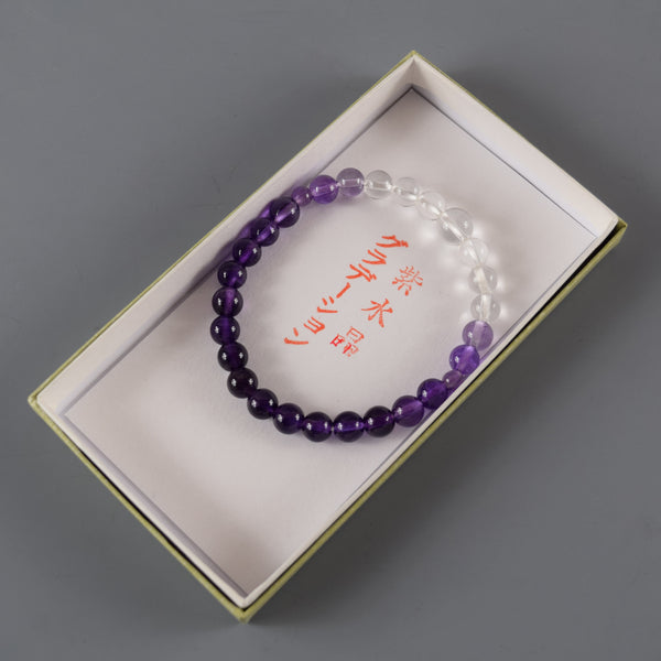 7mm Amethyst Quartz Gradation Bracelet