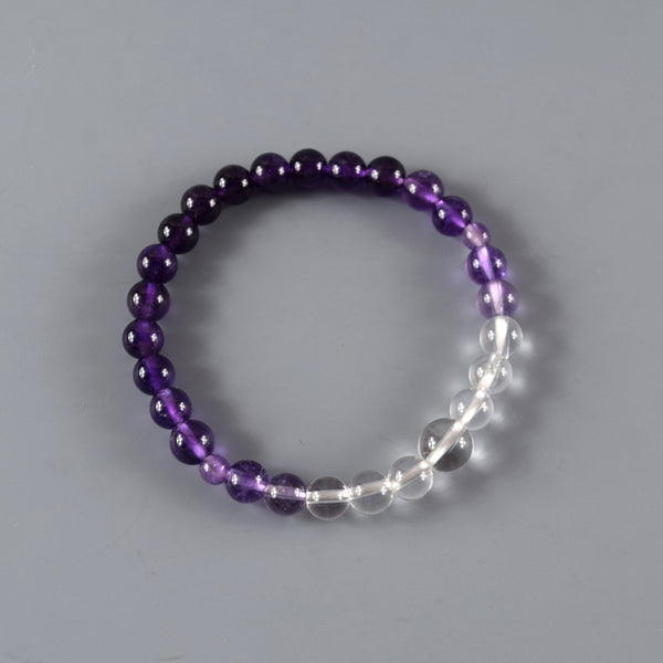 7mm Amethyst Quartz Gradation Bracelet