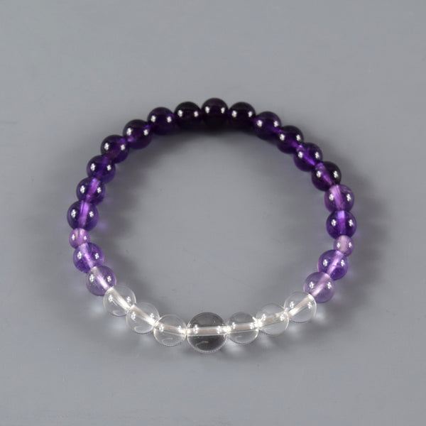 7mm Amethyst Quartz Gradation Bracelet