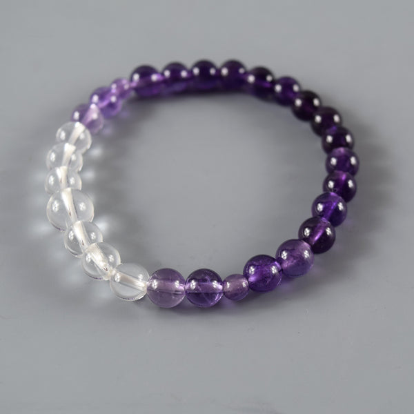 7mm Amethyst Quartz Gradation Bracelet