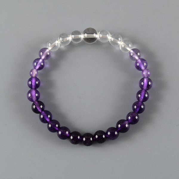 7mm Amethyst Quartz Gradation Bracelet