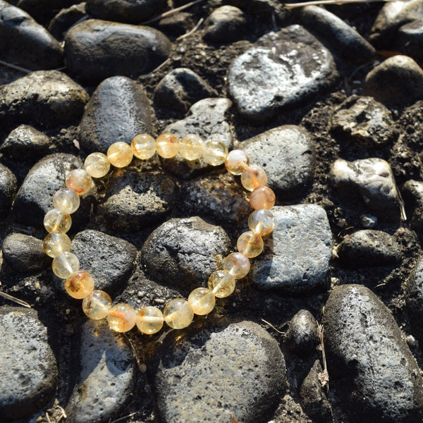 8毫米 黄水晶 手链 手串 天然石