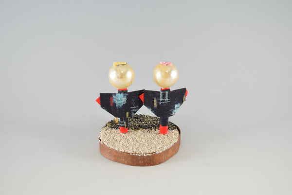 Japanese Coupple Dolls Figurine Tradition Ornament Charms Home decor