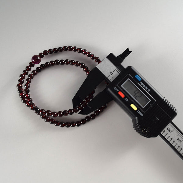 [One of a kind] 4mm Garnet Double Bracelet (No Guru bead)