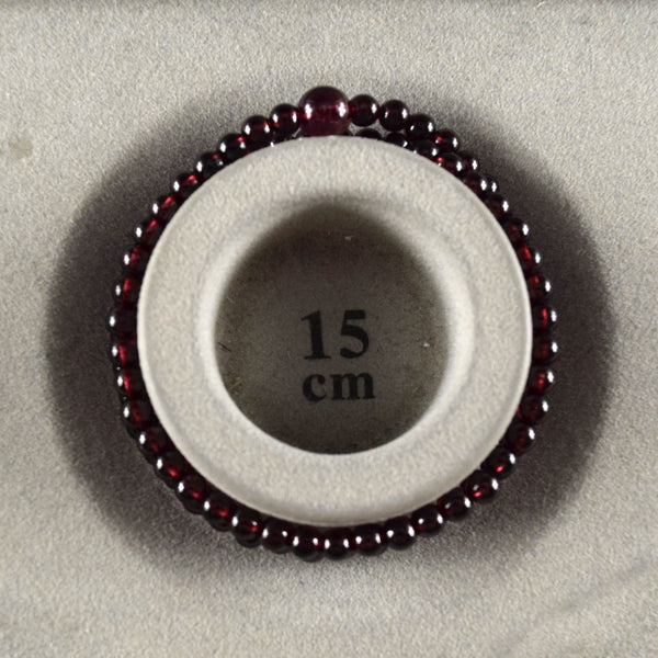 [One of a kind] 4mm Garnet Double Bracelet (No Guru bead)