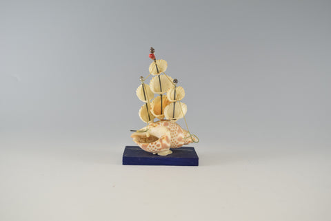 Japanese Traditional Ornaments Seashell Ship Figurine Charm Home Decor