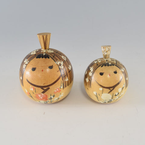 Japanese  Cute Dolls Figurine Wood Tradition Ornament Charms Home decor