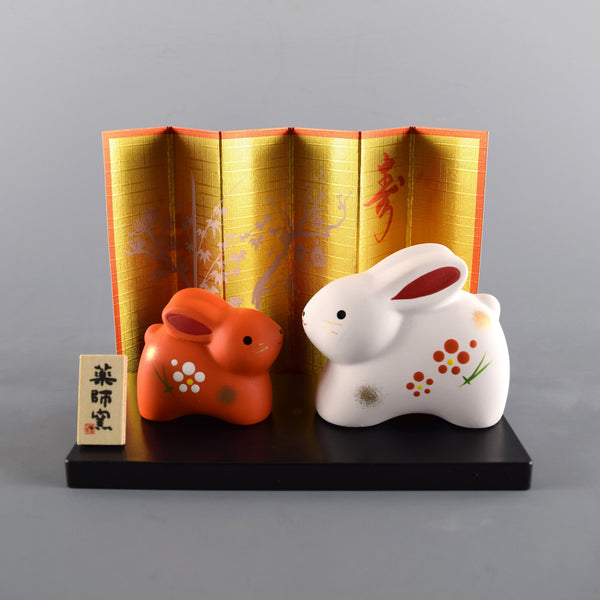 Japanese Traditional Easter Bunny Rabbit Ceramic Ornament