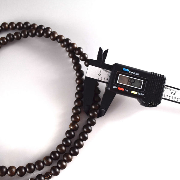 【Private order (additional fee)】Shingon sect Black Striped Ebony Wood Smoky Quartz Japanese Juzu Prayer Beads