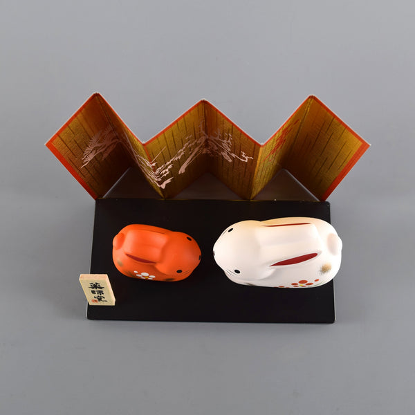 Japanese Traditional Easter Bunny Rabbit Ceramic Ornament