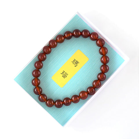 8mm Red Agate Bracelet