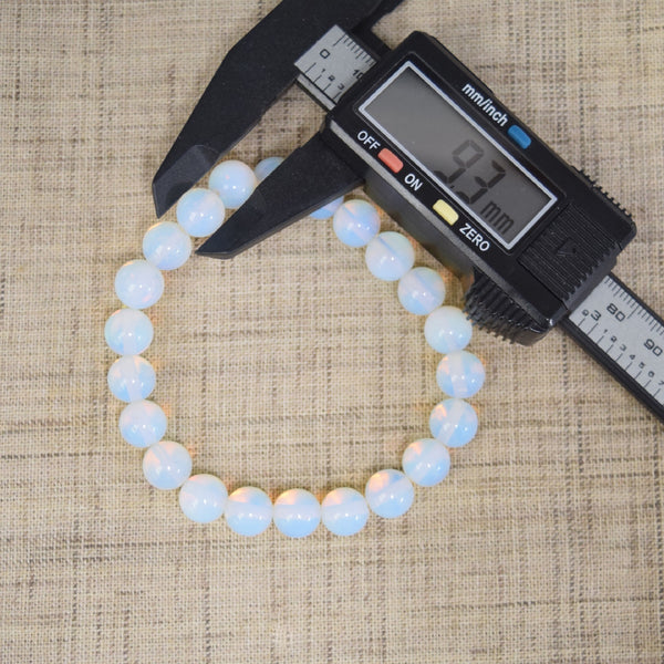 9mm Translucent Glass Beads Bracelet Used Second-hand