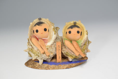 港町の日本の子供の人形 伝統装飾品 チャーム ホームデコレーション