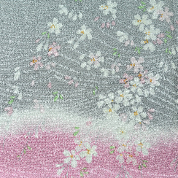 [Japan Exclusive] 45cm Rayon Furoshiki - Chiyo Uno Weeping Cherry Blossoms 2 Colors