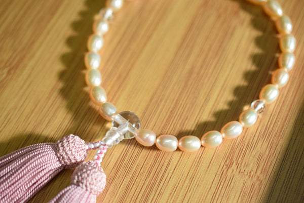 Akoya Pearls & Crystal Juzu Prayer beads - 京都あさひ屋－Kyoto Asahiya