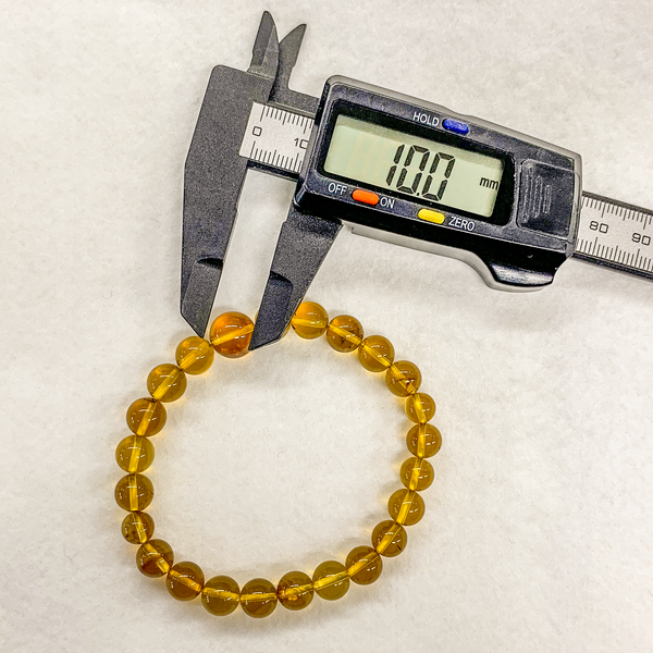 [One of a kind] 8mm Blue Amber Bracelet