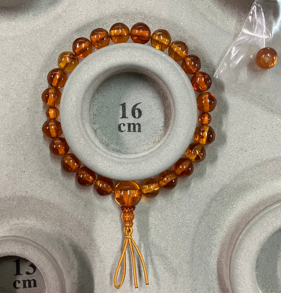 [Special Purchase Page For Michael Sawyer] 8mm Nature Amber Beads Bracelet