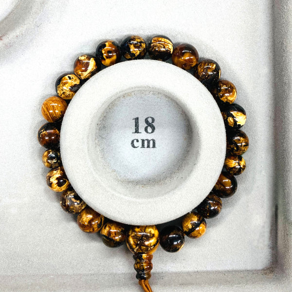 Bracelet en ambre Fushun de Chine véritable de 8,5 mm