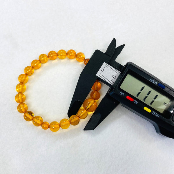 [One of a kind] 8mm Nature Amber Bracelet