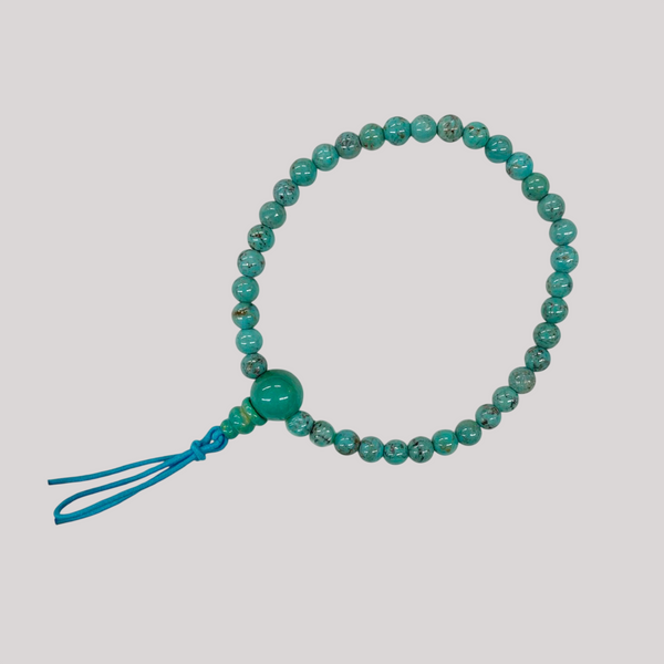 [One of a kind] 5mm Round Natural Turquoise Beads Bracelet