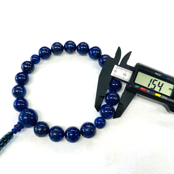 【１点もの】15.5mm ラピスラズリ 瑠璃石 略式数珠