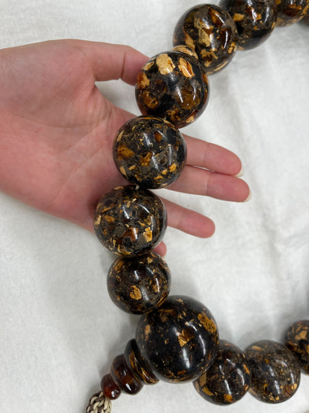 [One of a kind] 38mm Amber Juzu Prayer beads - 京都あさひ屋－Kyoto Asahiya