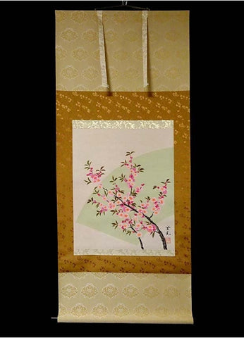 Japanese Hanging Scroll - Peach Blossom