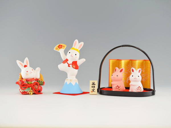 Japanese Traditional Zodiac Rabbit Ceramic Ornament