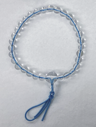 6mm 本水晶腕輪 ブレスレット クリアクォーツ ゴム紐 7色