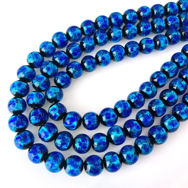 10mm Blue Ryukyu Fluorite Glass beads set (Only beads)