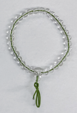 6mm 本水晶腕輪 ブレスレット クリアクォーツ ゴム紐 7色