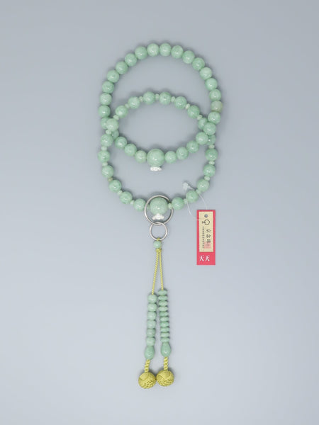 浄土宗 ビルマ翡翠男性用本式数珠