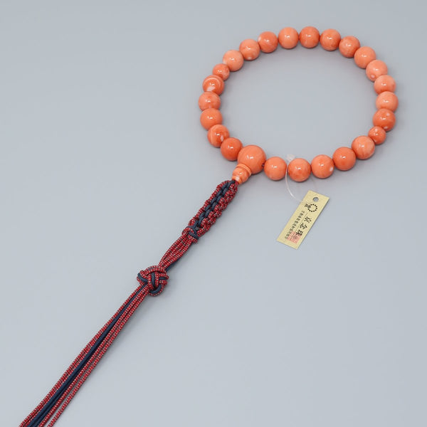[one of a kind] Rare Coral Round Beads Juzu Prayer beads