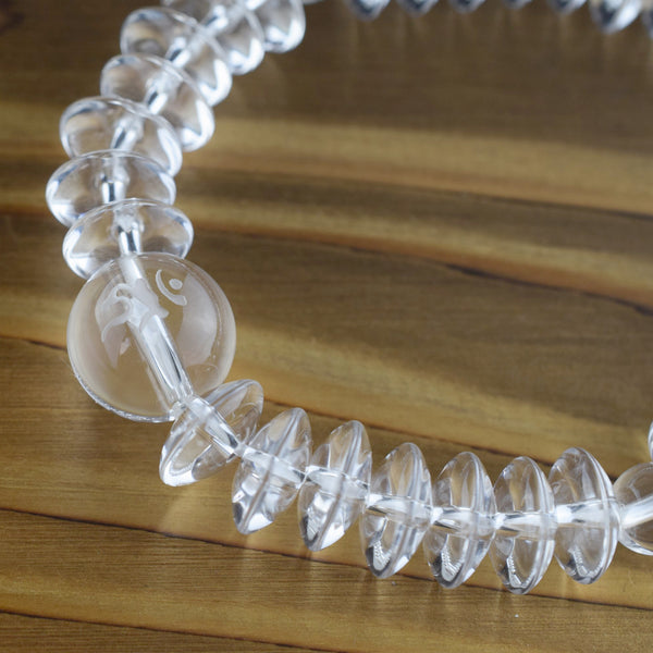 10mm Natural Crystal Quarz Lens beads Bracelet
