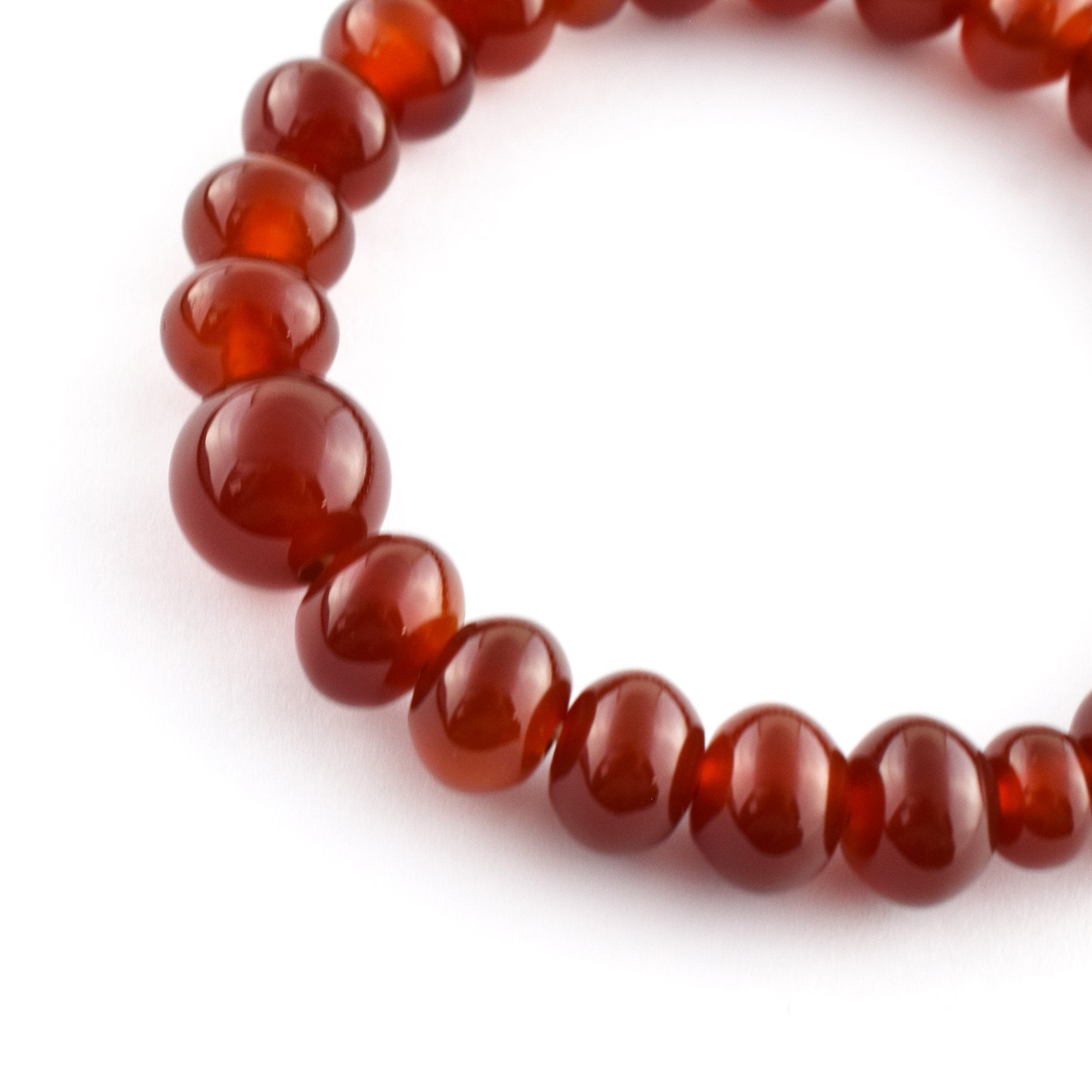 10mm Red Agate Oval Beads Bracelet – 京都あさひ屋－Kyoto Asahiya