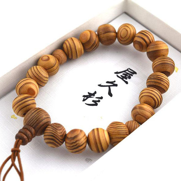 10mm Yakusugi Cedar Wood Bracelet