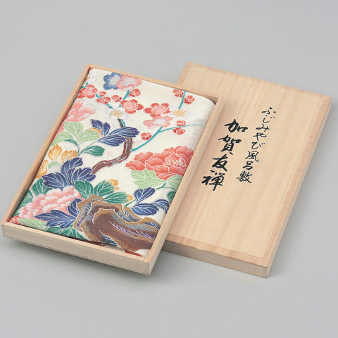 68cm Silk Furoshiki - Yuzen Dyeing Kagayuzen Beige