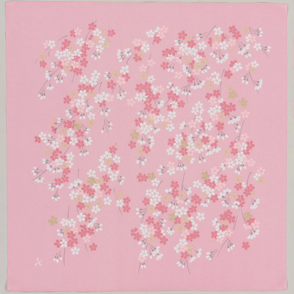 68cm Polyester Furoshiki - Chiyo Uno Kazabana sakura