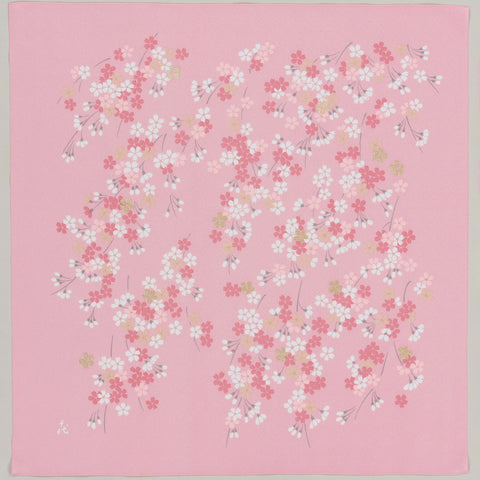 68cm Polyester Furoshiki - Chiyo Uno Kazabana sakura