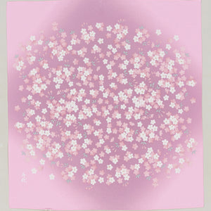 70cm Polyester Furoshiki - Chiyo Uno Oborozakura Pink