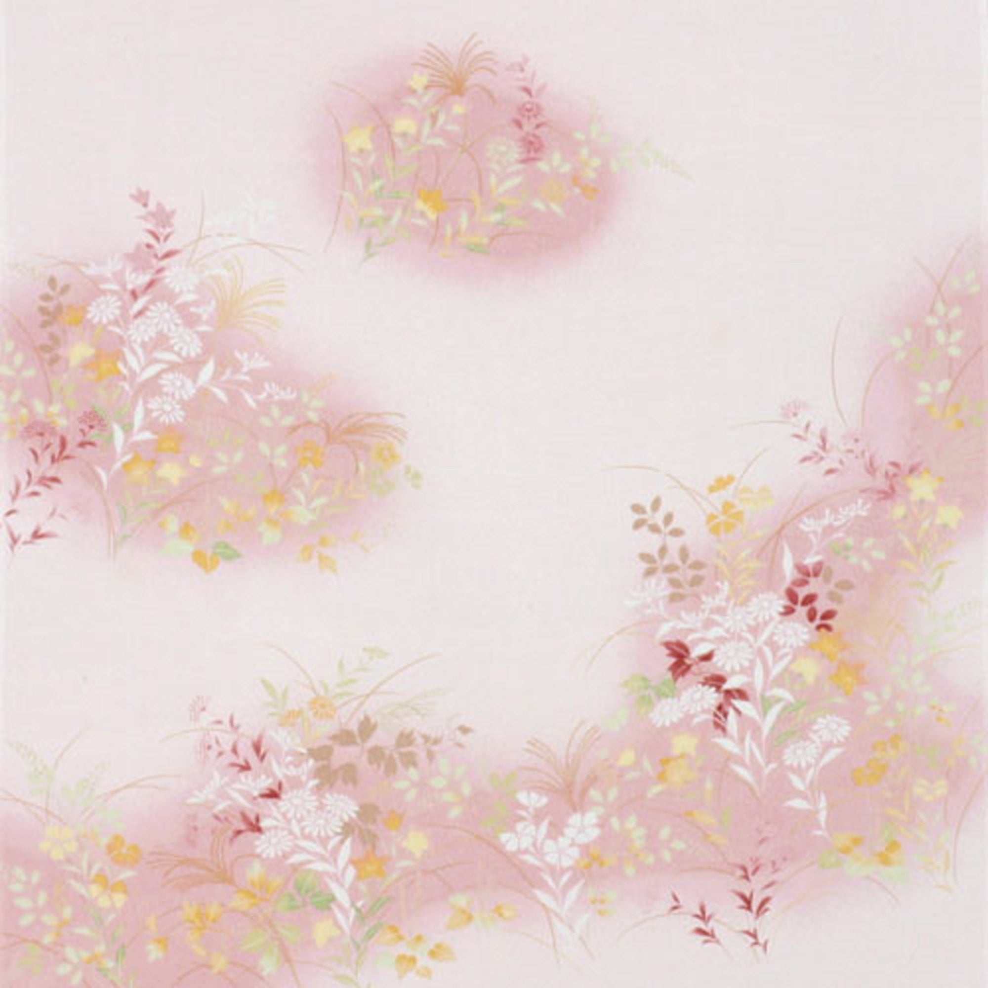 68cm Rayon Furoshiki - Flowers Pink