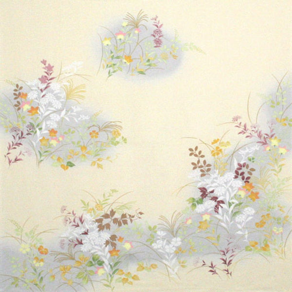 68cm Rayon Furoshiki - Flowers Beige