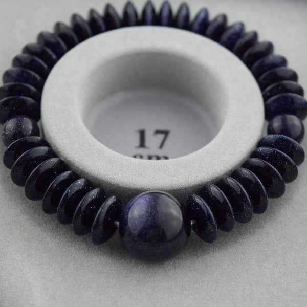 12mm Blue Goldstone Bracelet