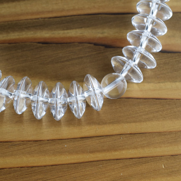 12mm Natural Crystal Lens Beads Bracelet