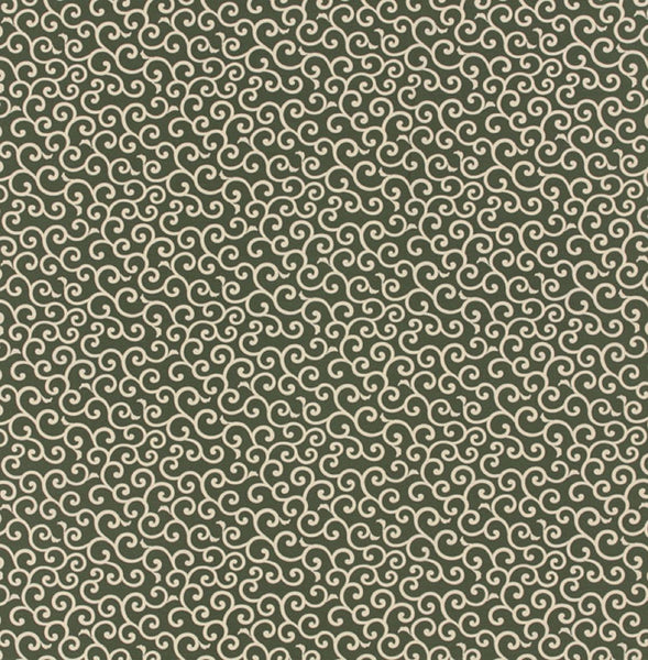 105cm Cotton Furoshiki - Karakusa Stripe Green