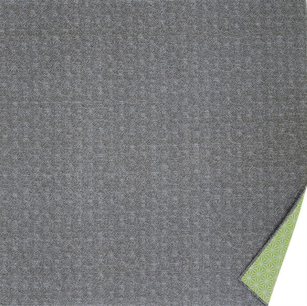 Cotton Furoshiki - Reversible Black × Green
