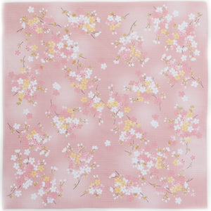 50cm / 90cm Cotton Furoshiki - Chiyo Uno Maizakura Pink