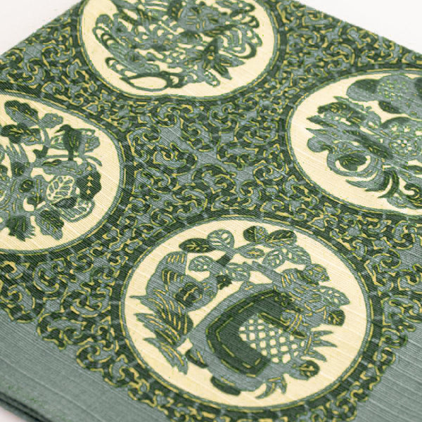 43cm Cotton Furoshiki - Keisuke Serizawa Aesop's Fables (Green )