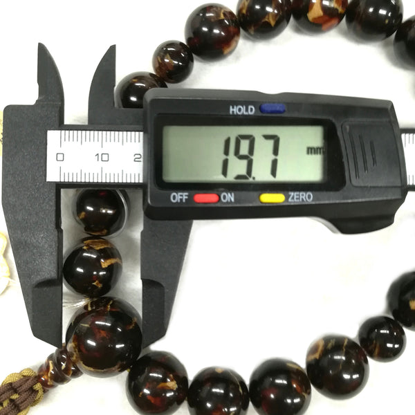 15.8mm Amber Juzu Prayer beads